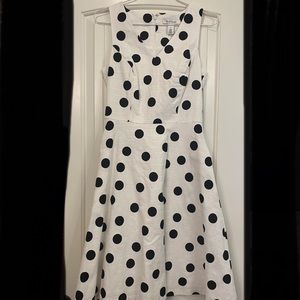 White House/Black Market polka dot dress. NWT. Size 0.